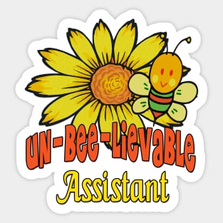 Unbelievable Assistant Sunflowers and Bees Sticker